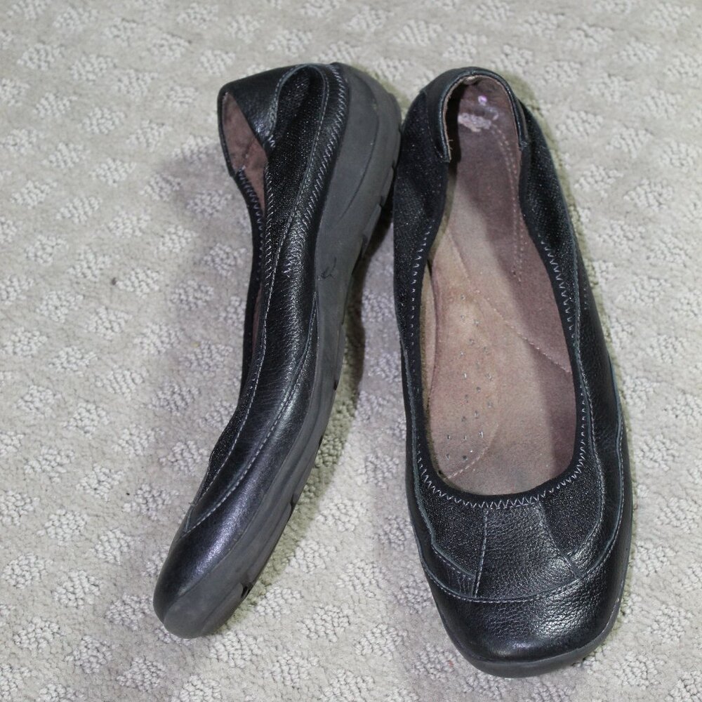Natural Soul Womens Size 8.5M Flats Loafers Black Leather